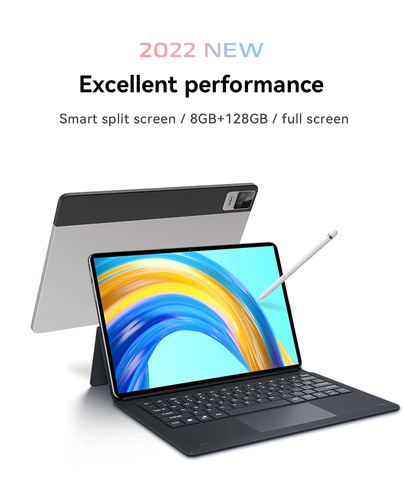 

5G Wifi P60 Tablette PC Android 10 Laptop 10Inch WPS Deca Core Send Keyboard Google Play Gaming 8GB 128GB Pad GPS 4G Tablet