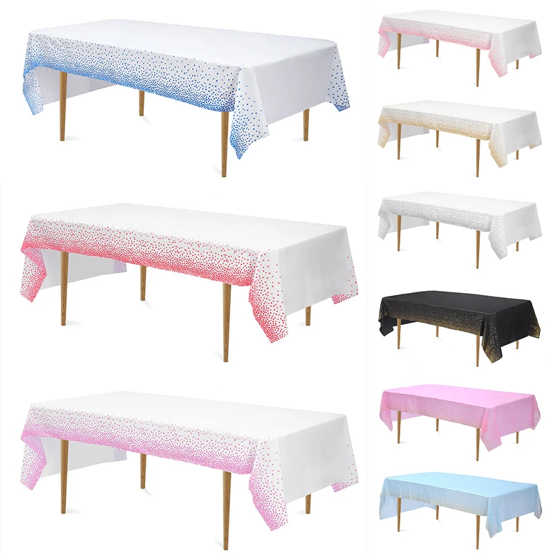 

Dot Party Tablecloth Waterproof and Oilproof Dustproof Flash Birthday Christmas Banquet Tablecloth Decor Home Dining Table