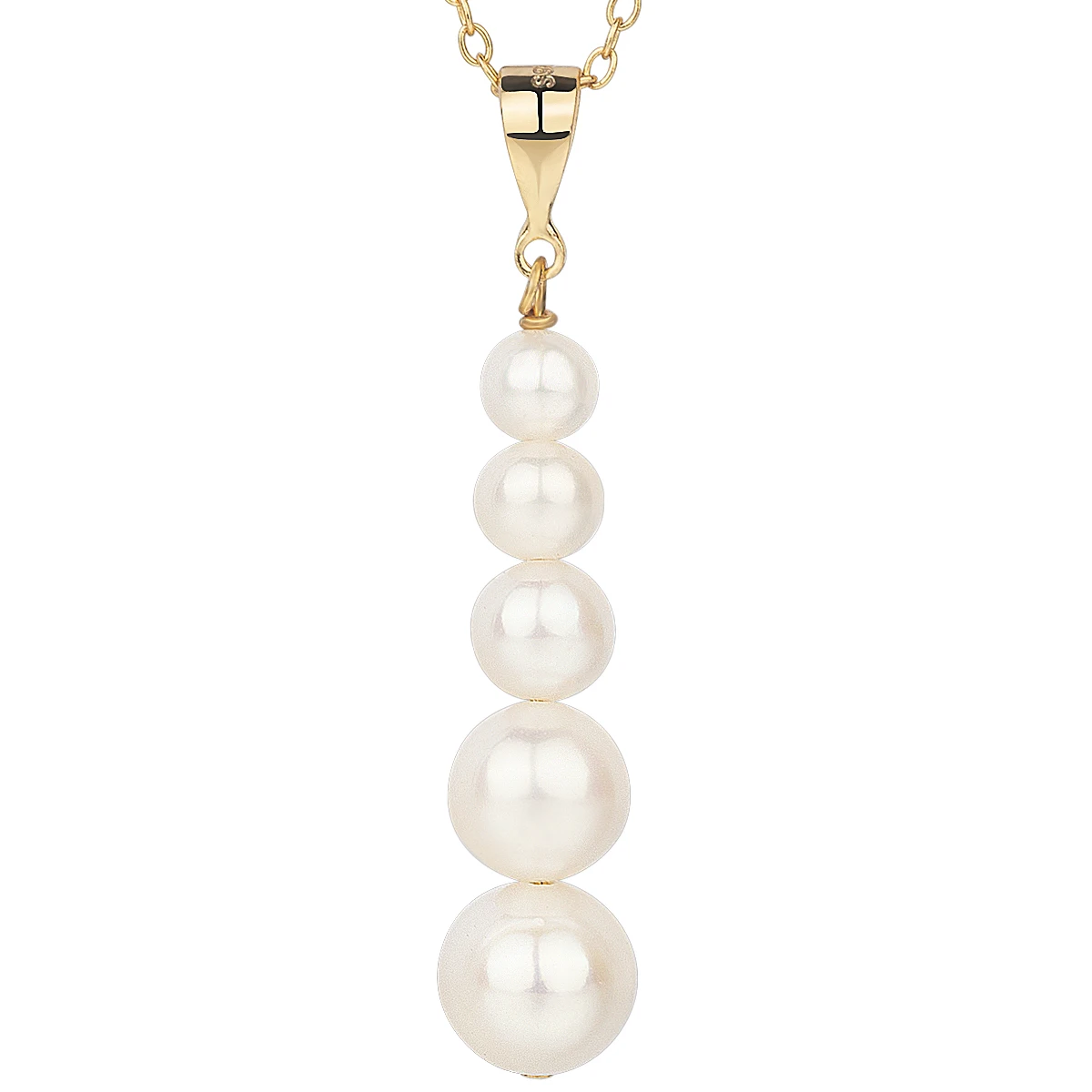 

Женское Ожерелье-цепочка из серебра 925 пробы, с пресноводным культивированным жемчугом 4-9 мм