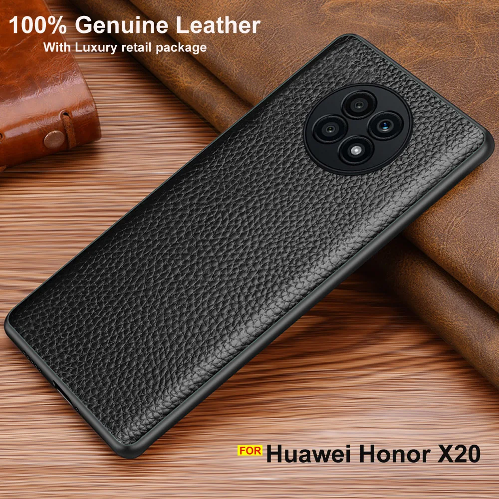 For Huawei Honor X20  Case Luxury Genuine Leather Case Back Cover For Huawei X20 Case Soft Bumper Cover With Original Retail Box