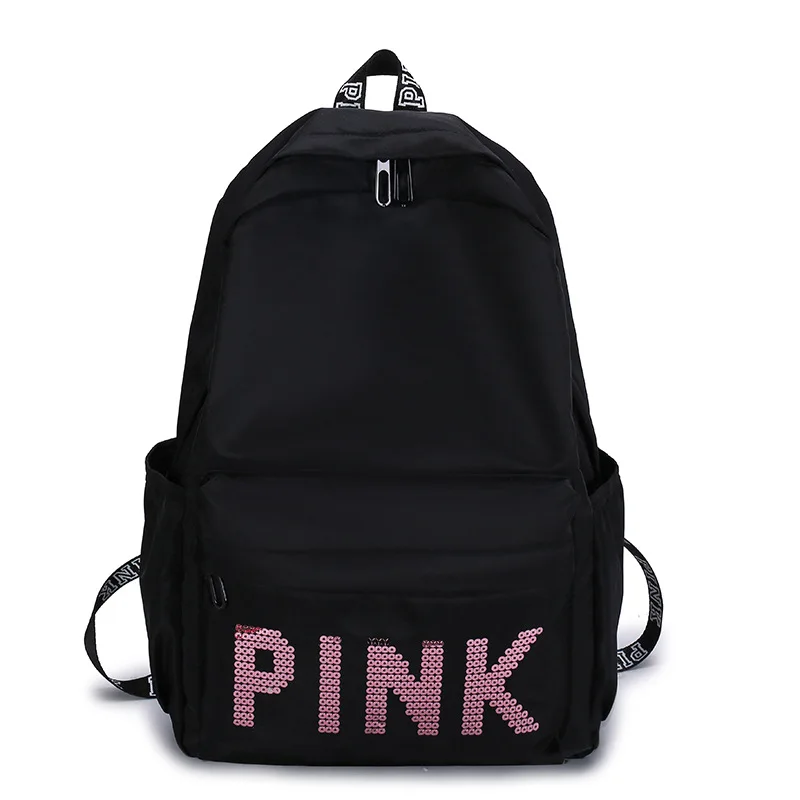 

PINK Laser Backpack Girl School Bag Large Travel Pink Rucksack Lunch Bag