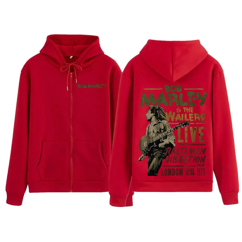 Толстовки на молнии Bob Marley One Love 2024 Wailers Live толстовка с капюшоном в стиле регги