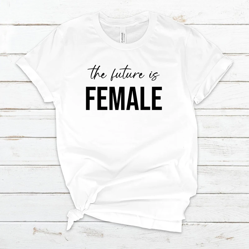 Новинка женская футболка со слоганом будущее феминистские футболки рубашки