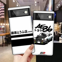 for google pixel 6a phone case for google pixel 6 6pro 2 3 3a 4 5 5a 5g xl soft silicone tpu anime initial d ae86 fundas cover