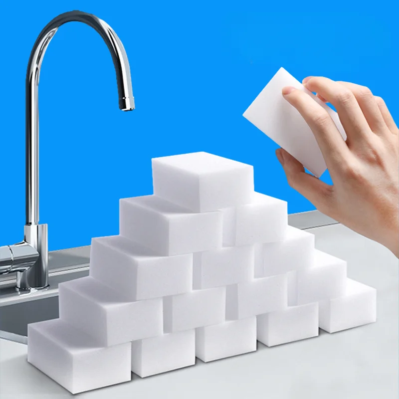 

10Pcs Melamine Sponge Magic Sponges Eraser Kitchen Bathroom Cleaning Sponge for Car Dish Office Bath Cleaning Tools