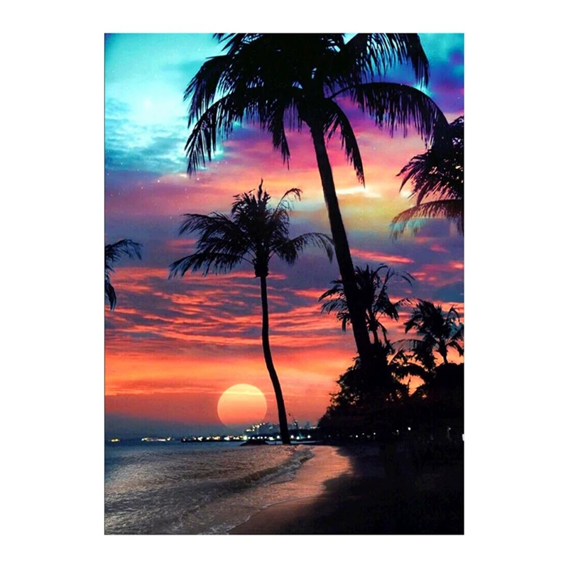 

DIY Diamond Painting Wall Decoration Home Office Decoration Painting Seaside Sunset