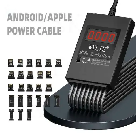 Умный кабель питания WYLIE WL-638, точное распознавание тока, подходит для инструментов для ремонта мобильных телефонов IPhone и Android, кабель
