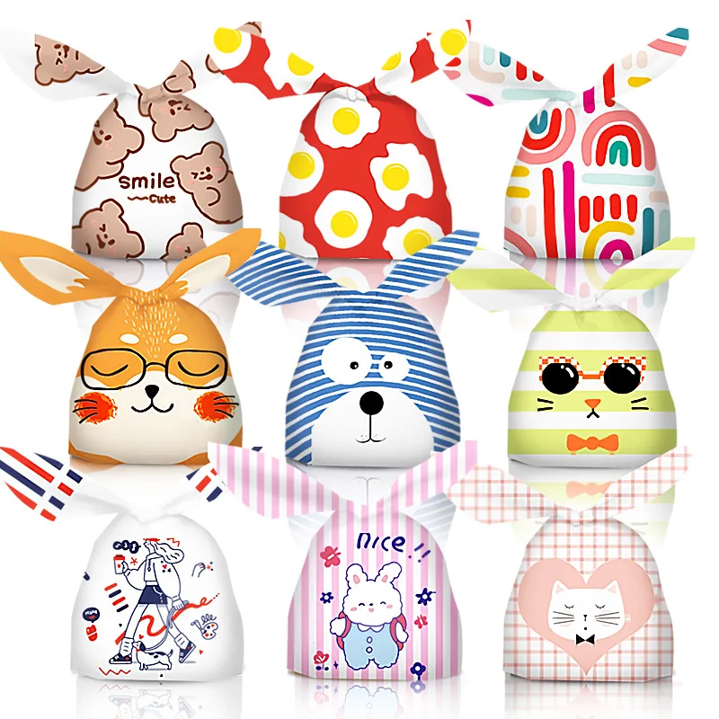 

10/20Pcs Happy Easter Decoration for Home Bunny Packing Bags Easter Party Favor Gift Chocolate Candy Bags Party DIY Decoration
