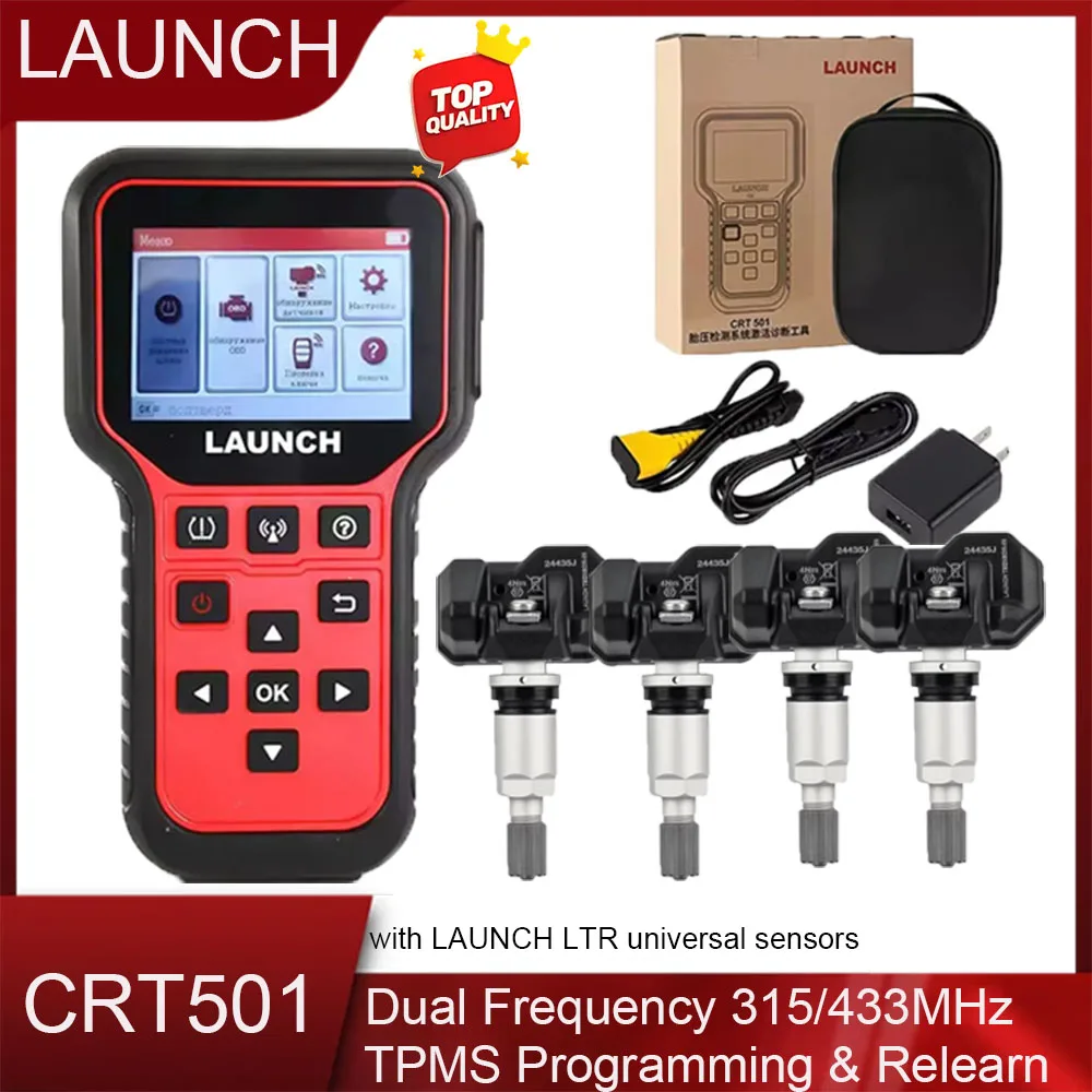 Фото Диагностический инструмент LAUNCH CRT501 TPMS (аналог CRT5011) 315 МГц и 433 МГц, активатор датчиков давления в шинах, программатор TPMS, OBD2 сканер для перепрограммирования №1