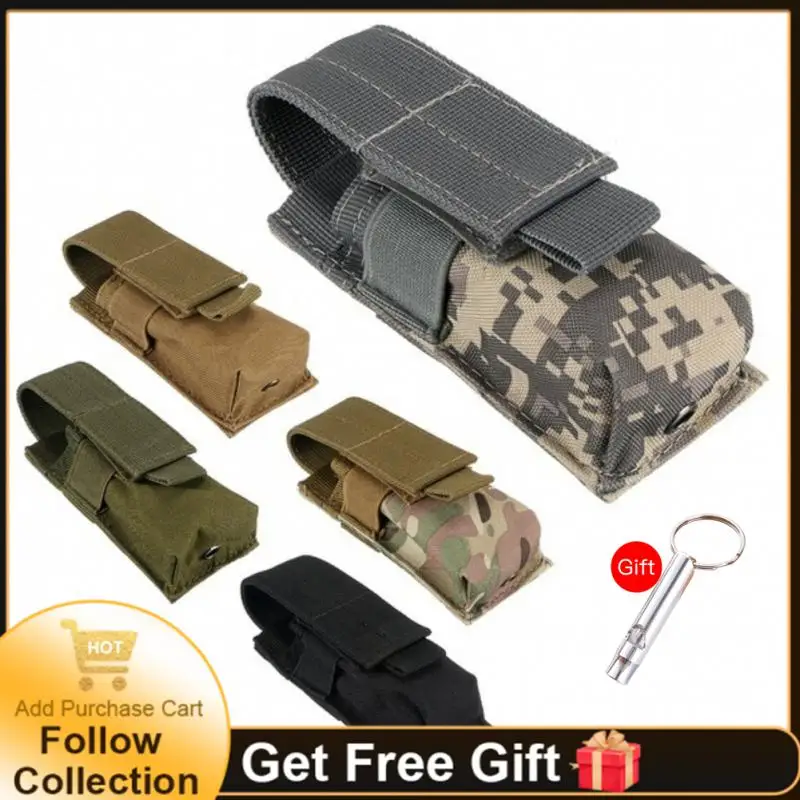 

Tactical Molle M5 Flashlight Pouch CQC Single Pistol Magazine Pouch Torch Holder Case Outdoor Hunting Knife Light Holster Bag