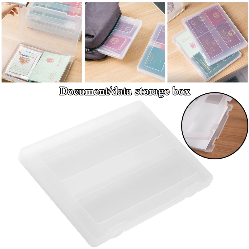 

Thickened Transparent A4 File Folder Storage Box Desk Organizer School Office Stationery Data Box Document Box File Test Paper