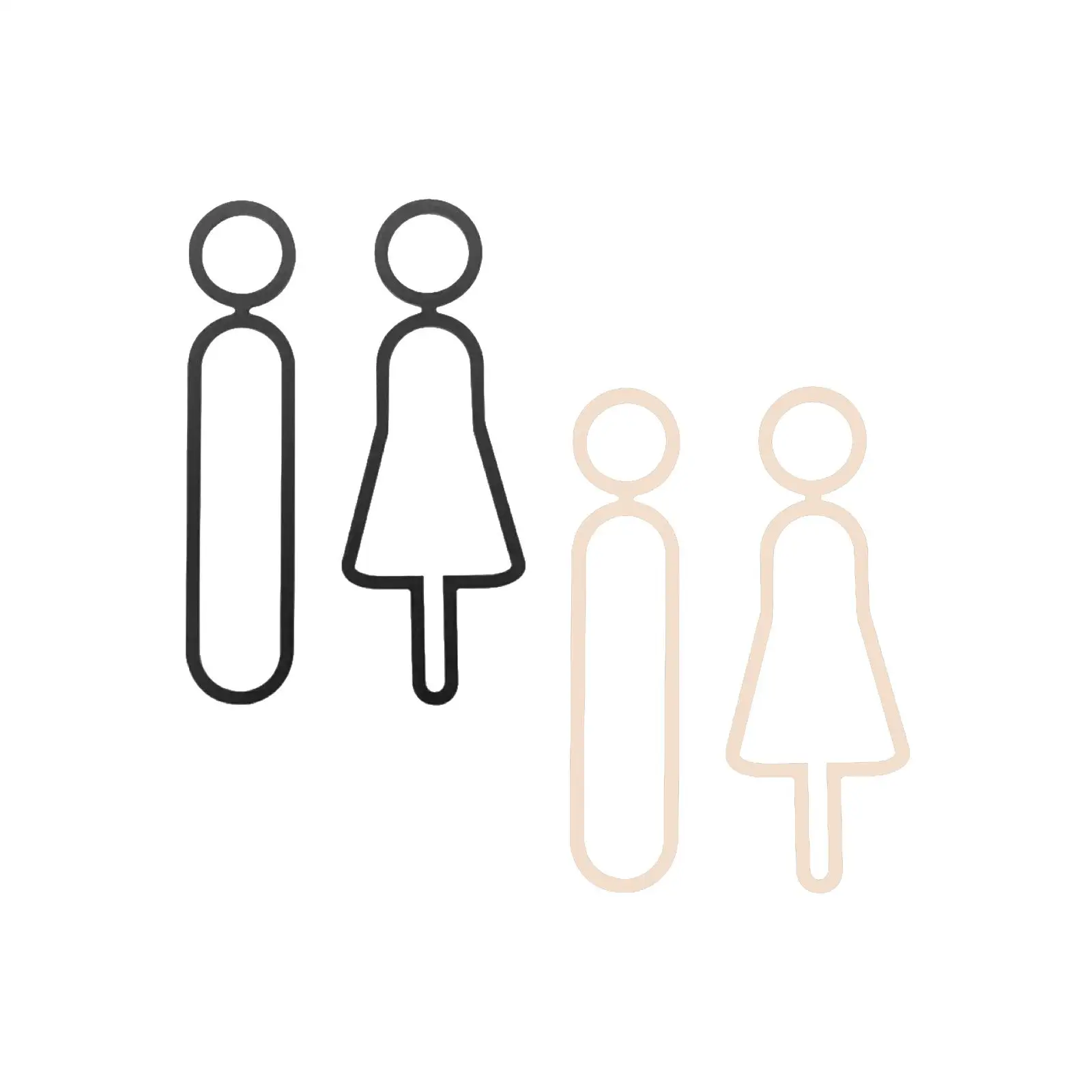 2x знак унитаза для мужчин и женщин Современная универсальная вывеска ванной