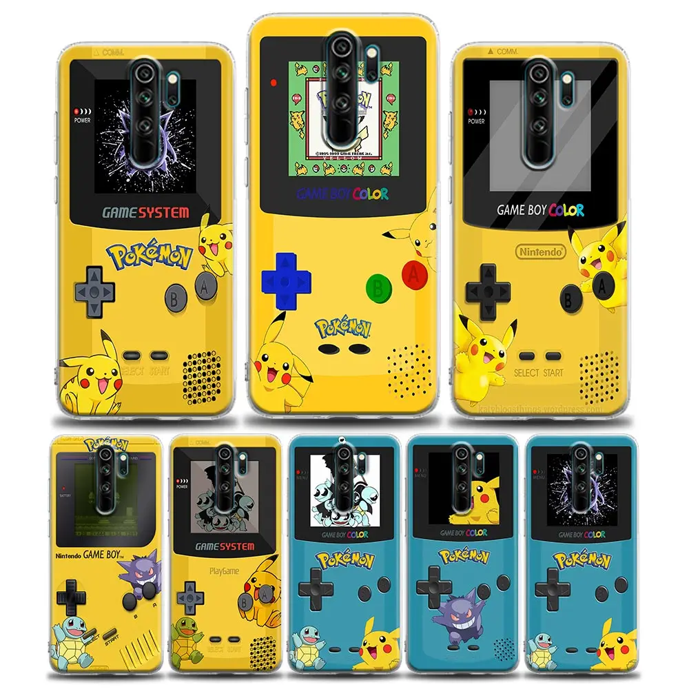 

Clear Phone Cases for Xiaomi Redmi Note 12 11 10 9S 9 8 Pro Max 11S 10S 7 10C 9A 9C 9T Back Cover G-GameBoys-P-Pokemons-Pikachus