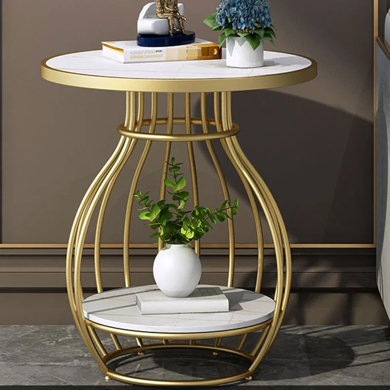 

Nordic Side Bedside Coffee Tables Golden Bedroom Round Coffee Tables Middle Luxury Room Couchtische Library Furniture WW50CT
