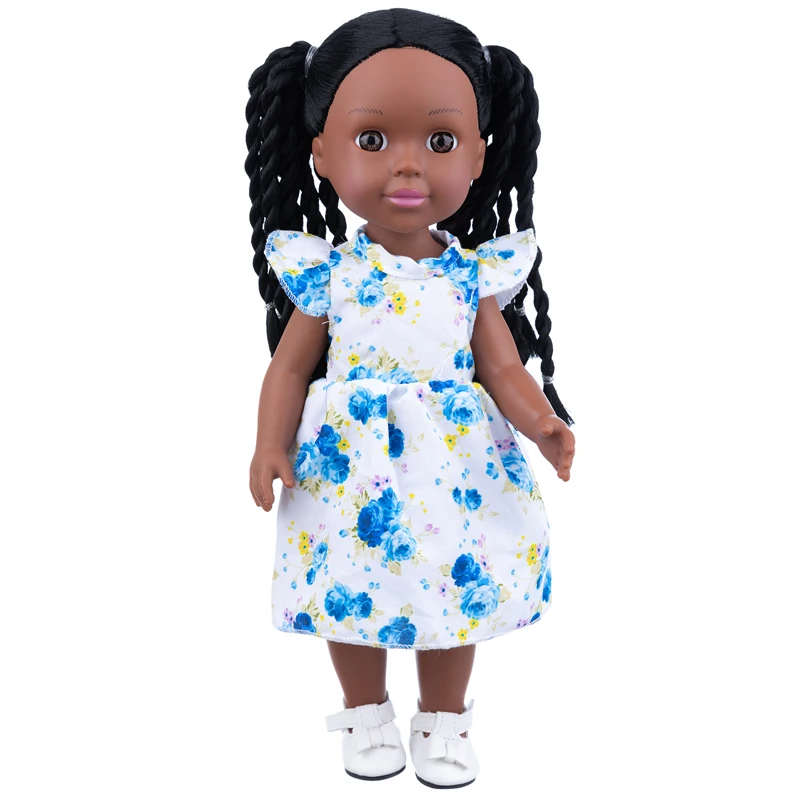 

14 inch/35cm American girl trendy baby pink black long braided doll