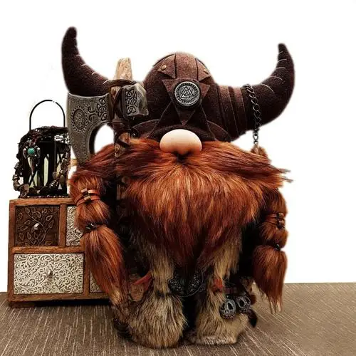 

Nordic Viking Gnomes Exqusite And Durable Viking Warrior Gnome Doll Cute And Fun Handmade Garden Decor Outdoor Resin Statue