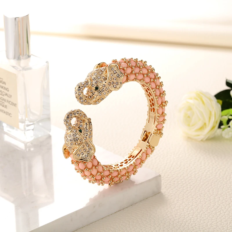 Браслет с изображением слона в виде животного серого птицы из смолы модные