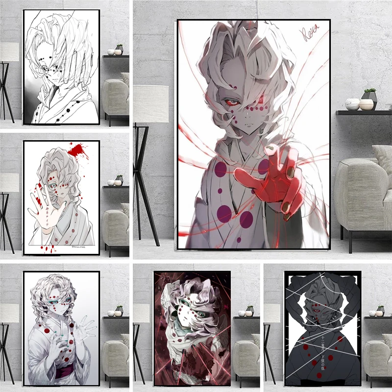 

Demon Slayer Anime Poster Lei Canvas Painting Art Nordic Posters and Prints Wall Pictures for Living Room Decoration Frameless