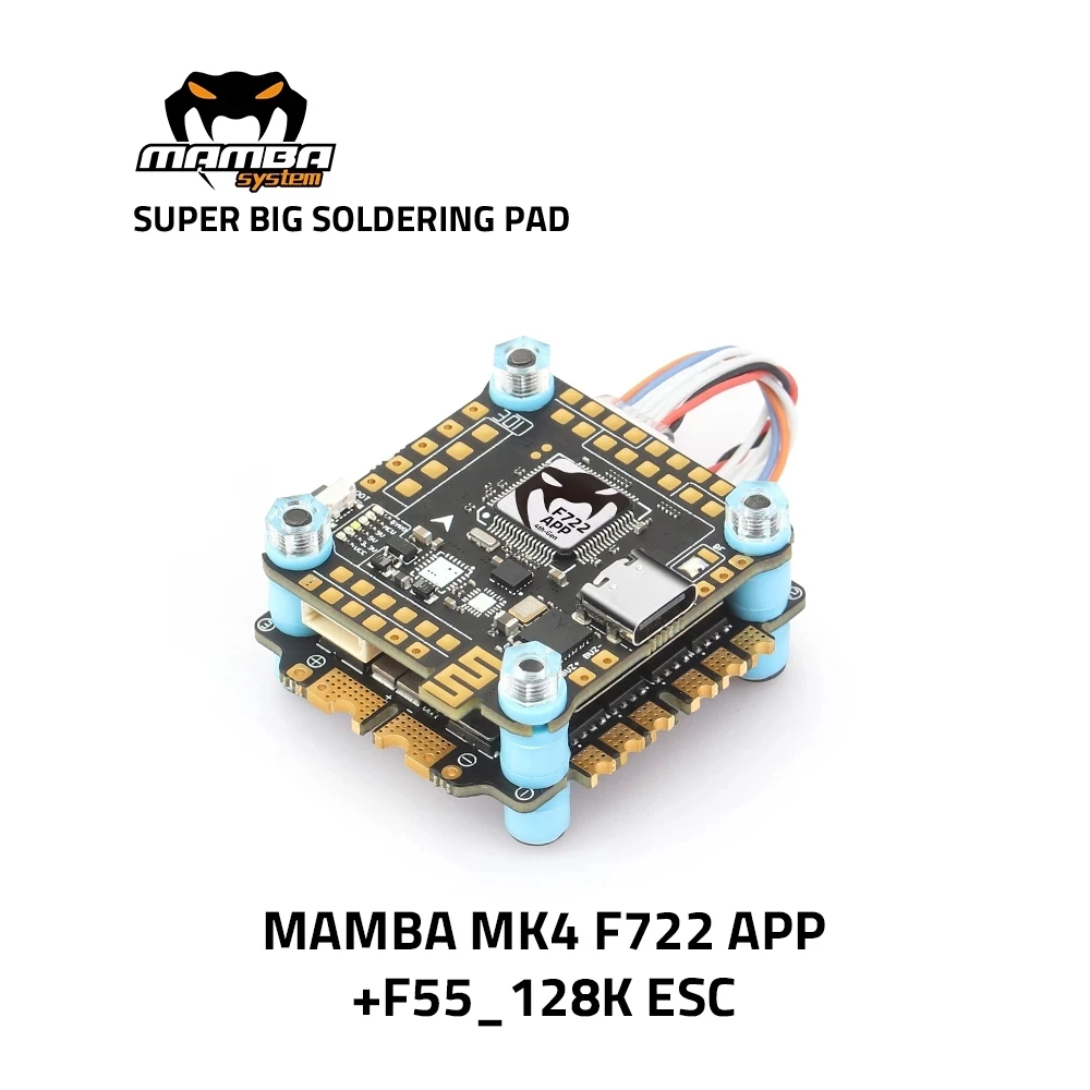 Контроллер полета MAMBA F722 APP MK4 WIFI/DJI Stack F7 45A/55A/65A 128K BLHeli32 ESC 6S 4 в 1 Dshot1200 Brushless ESC Контроллер полета MAMBA F722 APP MK4 WIFI/DJI Stack F7 45A/55A/65A 128K BLHeli32 ESC 6S 4 в 1 Dshot1200 Brushless ESC