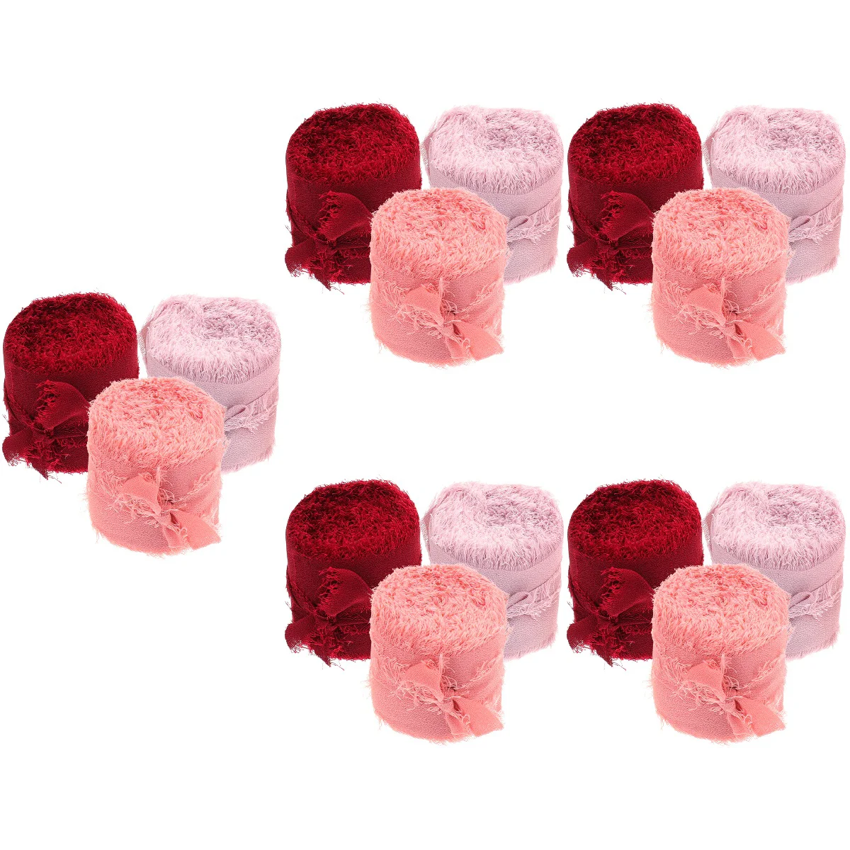 

rolls of Valentine's Day Ribbon Decorative Ribbon Gift Wedding Bouquet Wrapping Ribbons