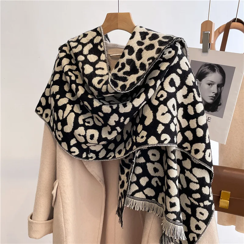

Fahion Thick Cashmere Women's Scarf Winter Warm Pashmina Blanket Bufanda Print Stoles Shawl Wraps Luxury Poncho Echarpe Scarves