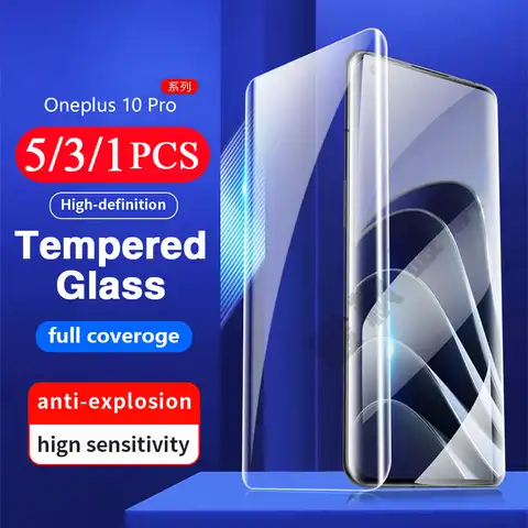5/3/1 шт. 9D полное покрытие для oneplus 11 УФ-стекло для oneplus 10 9 8 7 7T pro защита для экрана Закаленное стекло Защитная пленка для телефона
