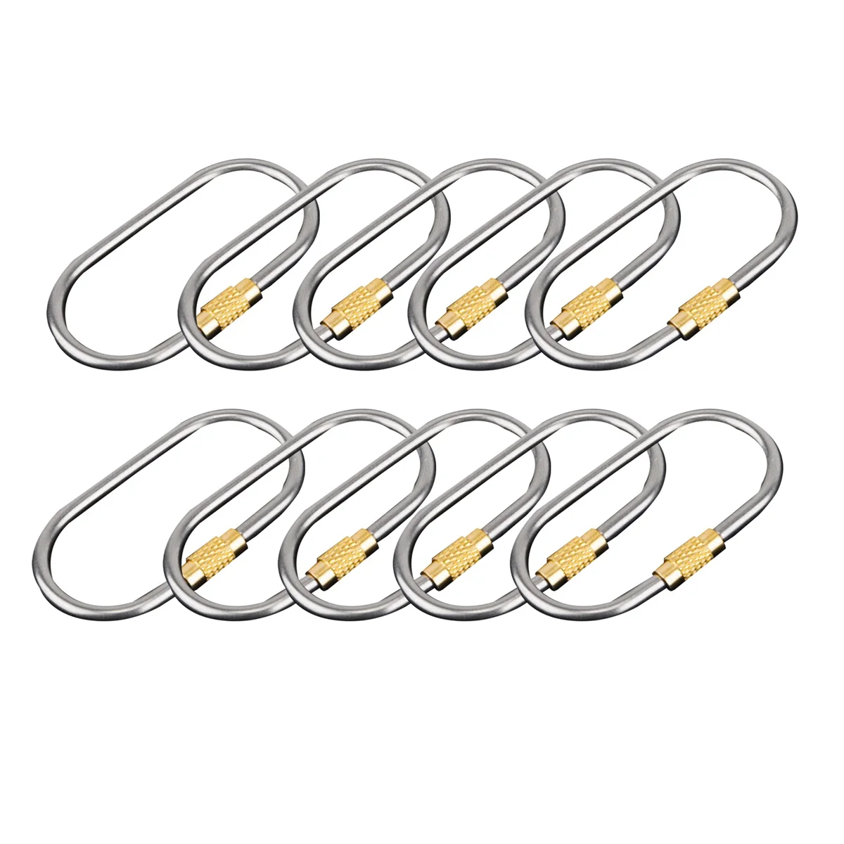 

10 PCS Titanium Carabiners Outdoor Buckle with Lock,Small Lightweight Carabiners for Indoor Outdoor Backpack,Style 2