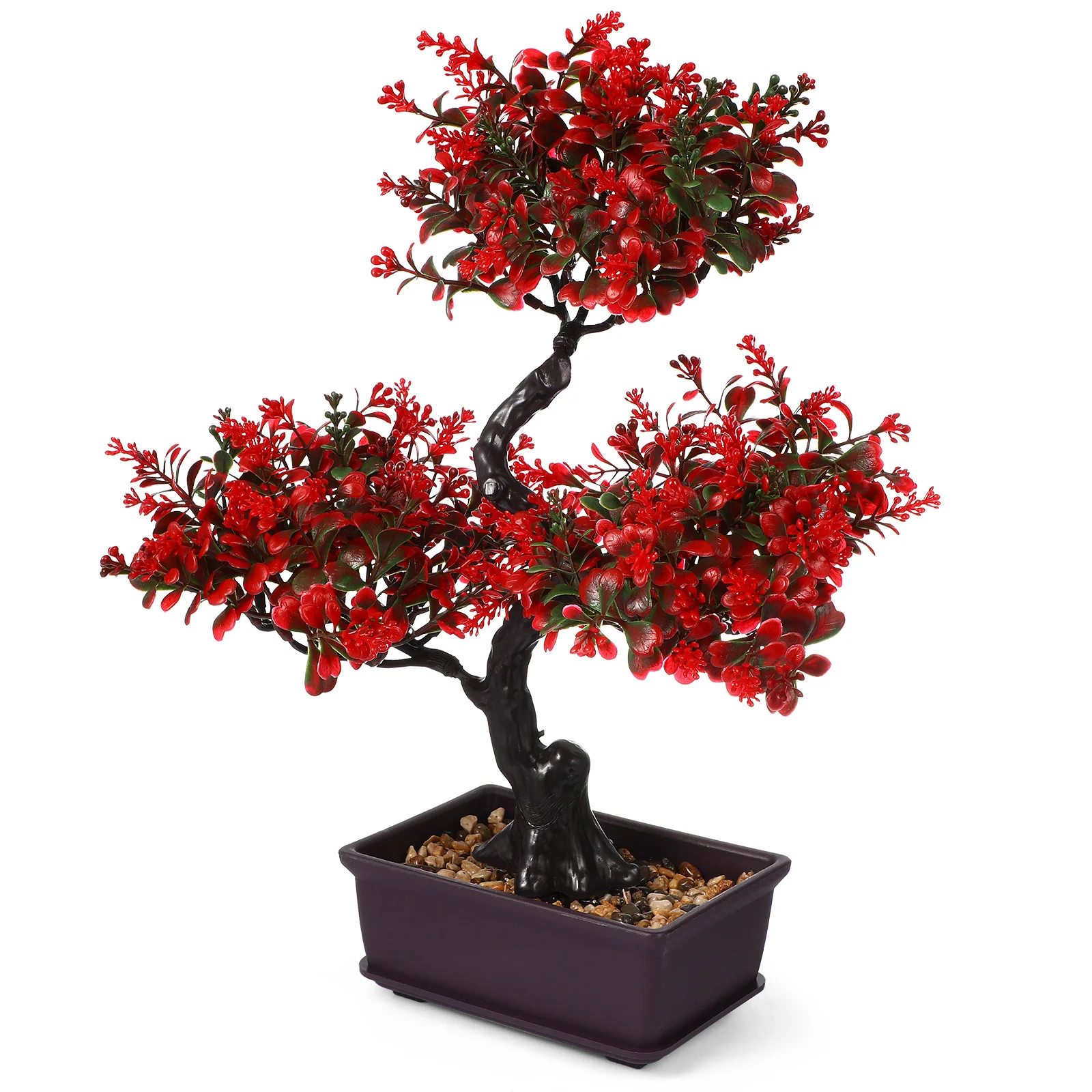 

Artificial Potted Dinner Table Decorations Bonsai Tree Indoor Plastic Realistic