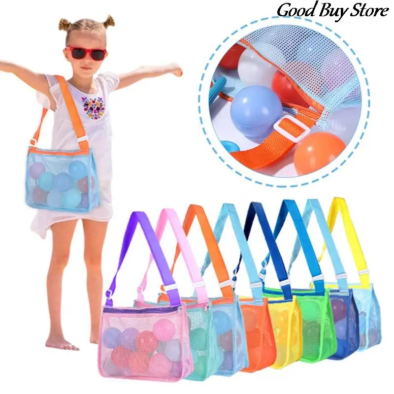 

Children Summer Beach Bags for Storage Beach Ball Toys Swimming Large Eco Bag Portable Kids Sundries Organizers Totes Mesh