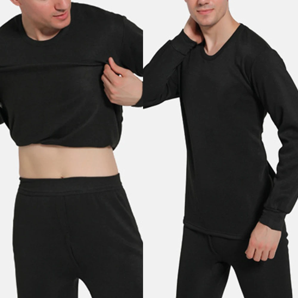 

Winter Men Thermal Underwear Premium Quality Naturally Soft Cotton Fleece-lined Warm Panels Long Johns Thermo Clothing Pajamas