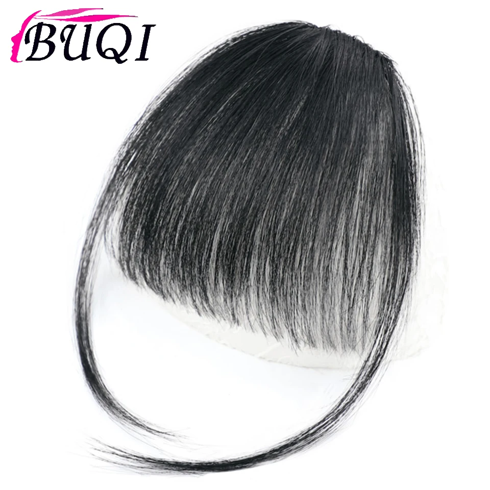 

BUQI 4Color Clip In Hair Bangs Hairpiece Synthetic Fake Bangs Hair Piece Clip In Hair Extensions