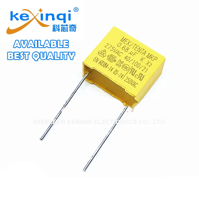 

20pcs/lot 275V 684K Safety Capacitor X2 Polypropylene Safety Plastic Film 0.68uf MKP P=15/22/27mm Best Quality