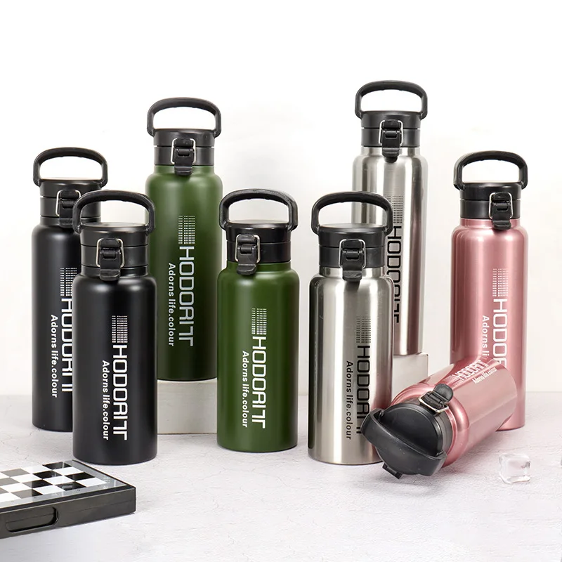 

1000/1200 мл большая емкость бутылка для воды Спортивная бутылка для воды портативная чашка для воды термос из нержавеющей стали