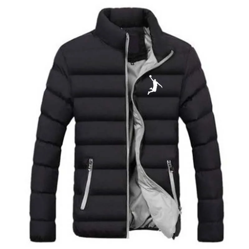 Мужской пуховик с воротником-стойкой Повседневная утепленная куртка-ветровка