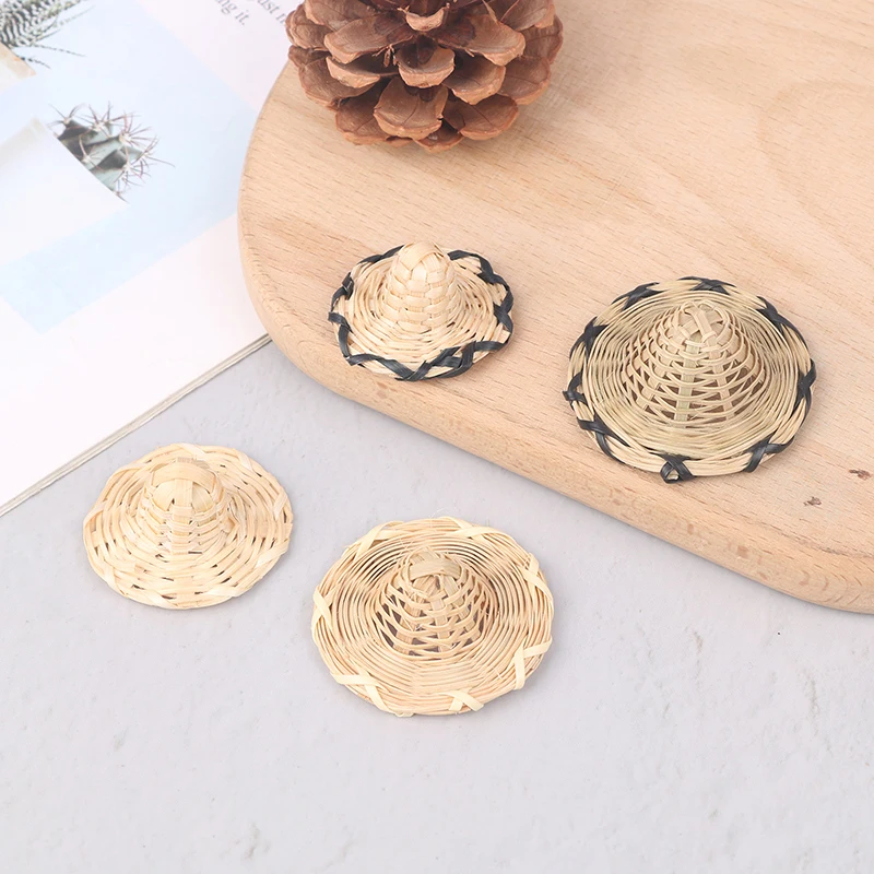 

Miniature Straw Hat Mini Doll Hat Doll House Ornament Hand Weaved Dollhouse Accessories