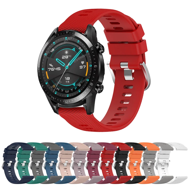 

Silicone 20mm 22mm Replacement Band For Huawei Watch GT 2 42mm 46mm Strap Sport Bracelet For Huawei Watch 3 Pro/GT 2 Pro/2E Belt
