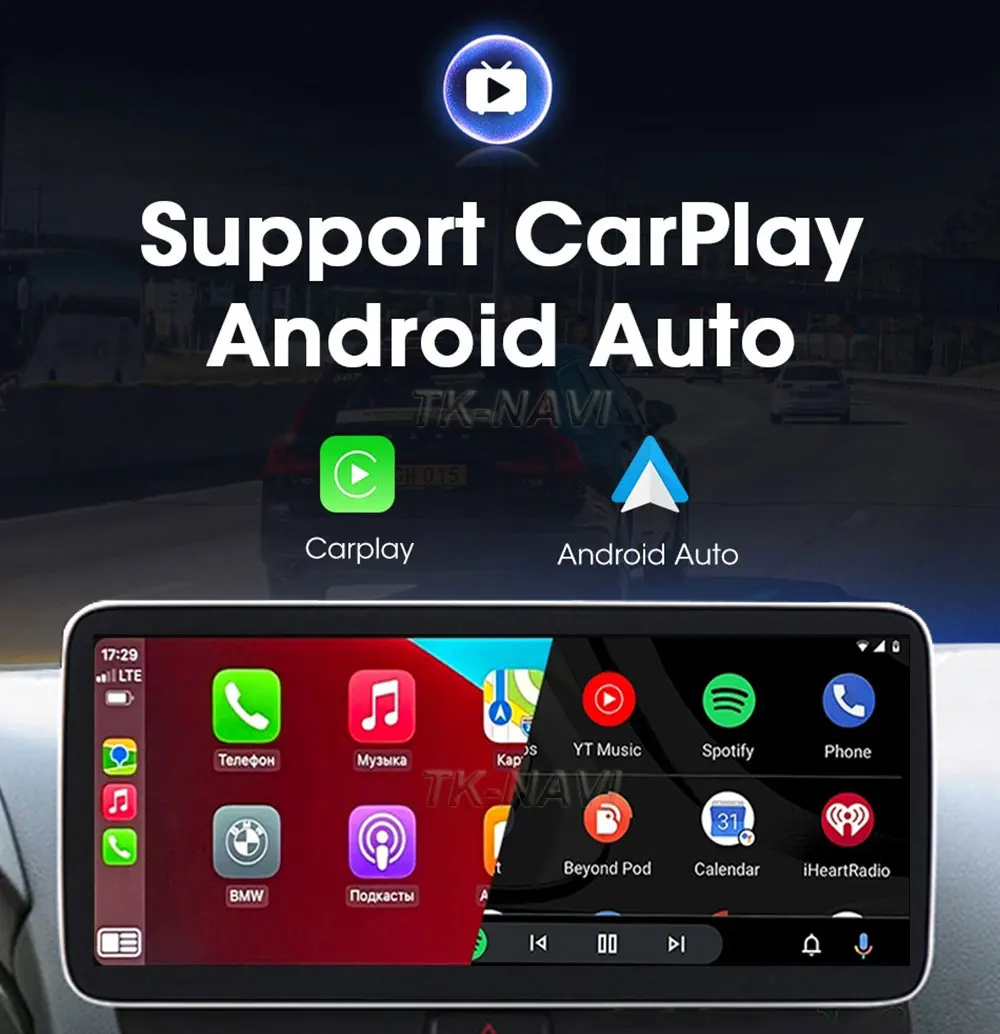 Автомобильный мультимедийный плеер Carplay 8 дюймов Android 13 для Audi A4 A4L B8 2009-2016 8-ядерный