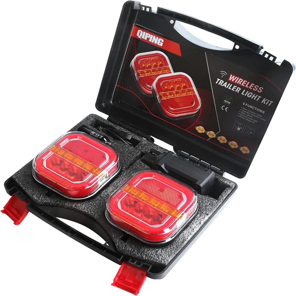 

Yuanjoy магнитные беспроводные задние фонари прицепа 12/24 в светодиодные водонепроницаемые динамические задние фонари с 7-контактным разъемом для тяжелого грузовика автобуса