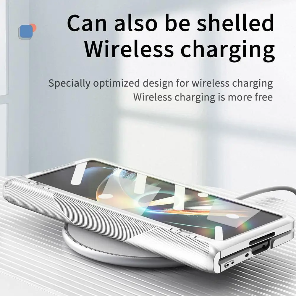 Shockproof Protective Phone For Z Fold 4 5g Hinge Full Cover Foldable Phone With Holder Kickstand P5q4