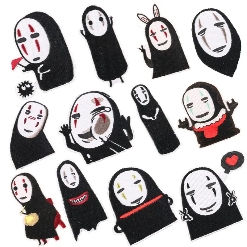 

Spirited Away Embroidered Patches Iron on Patches for Clothes Heat Transfer Stickers Appliques for Clothing Anime Patch