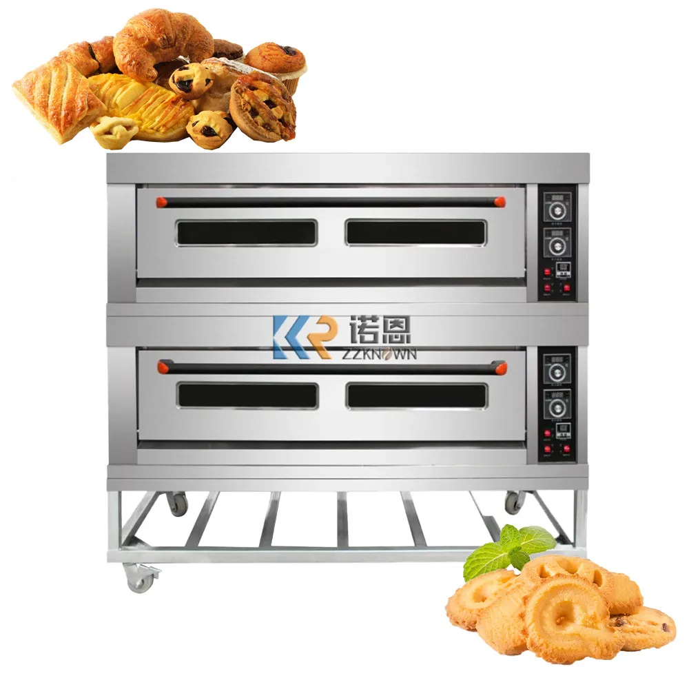 

2 Decks 6 Trays High Quality Commercial Baking Oven Industrial Electric Bread Cake Pizza Oven Bakery Machines