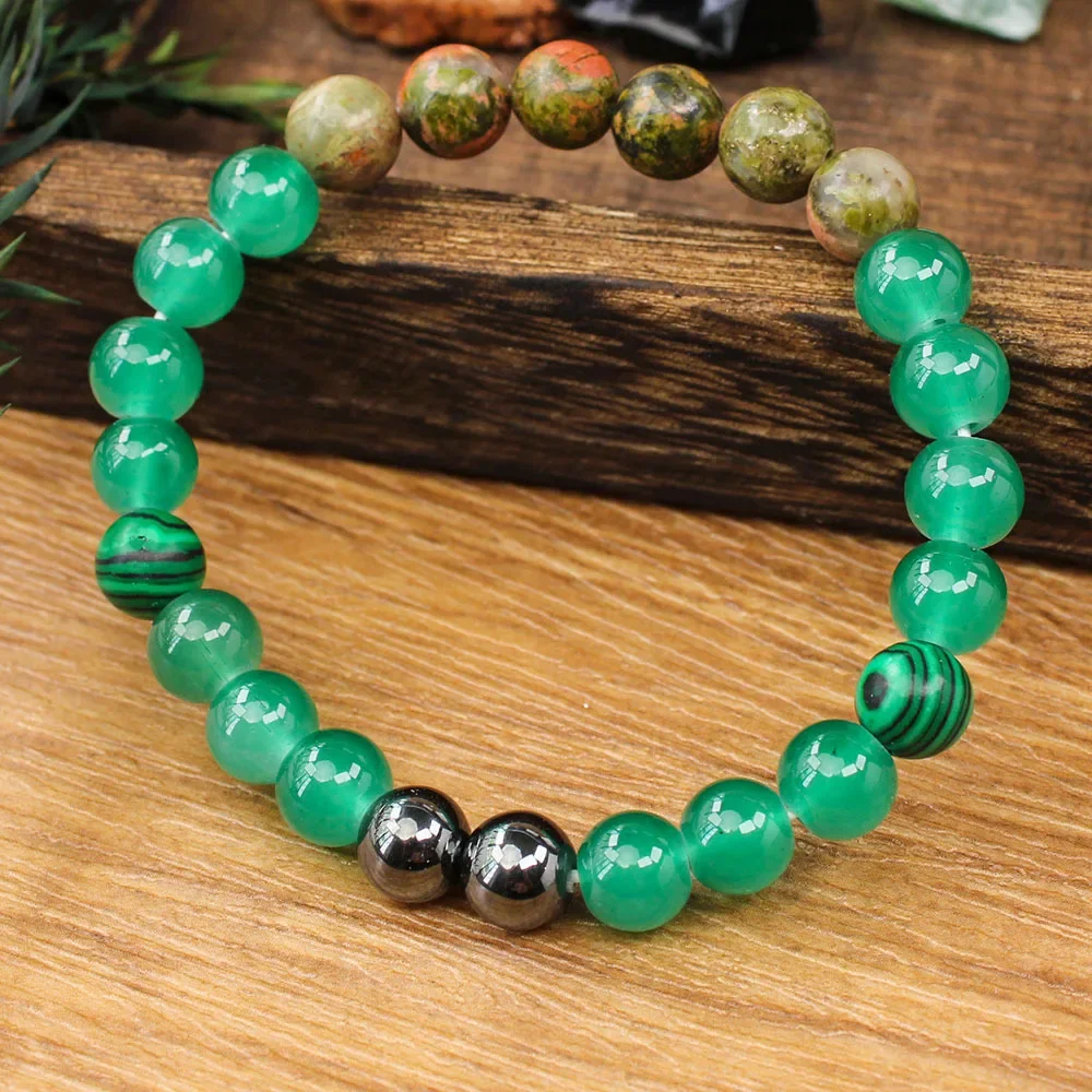 Temu Трансграничный бестселлер Браслет из натурального камня Голубиный камень