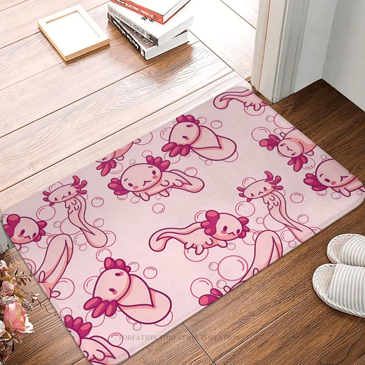 

Axolotl Non-slip Doormat Kitchen Mat Kawaii Babies Cute Pink Pattern Floor Carpet Entrance Door Rug Home Decor