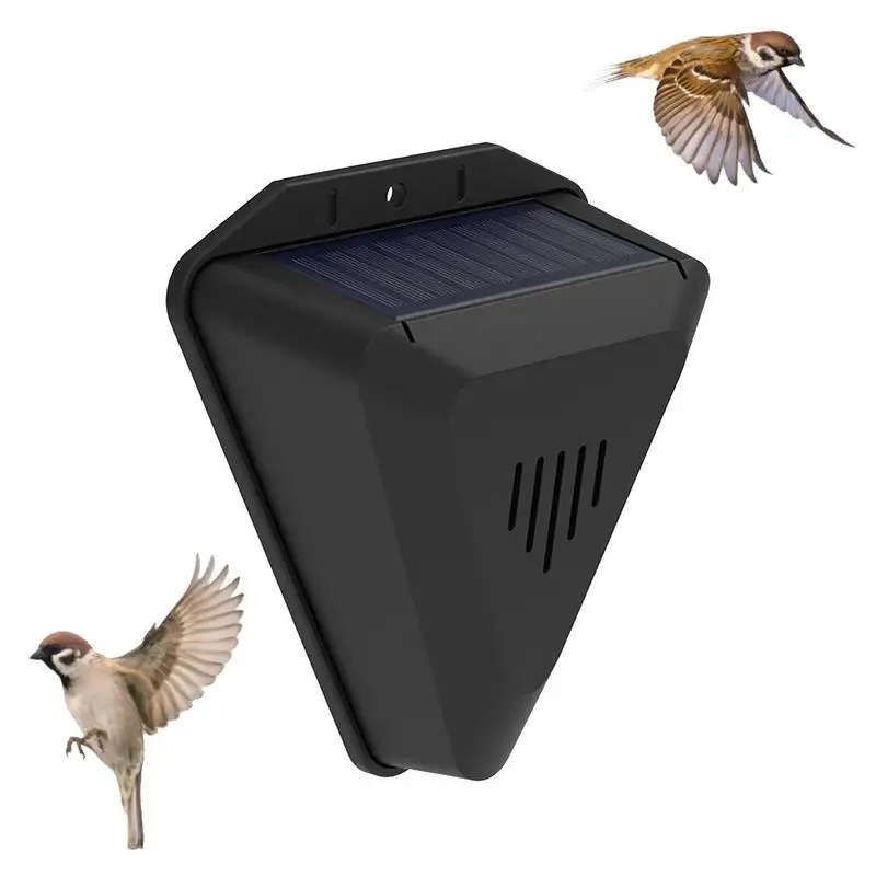 

Solar Powered Bird Repellents Waterproof Hang Bird Repeller Animal Repellents Outdoor Deterrents Sound Playback Dogs Cat Bird