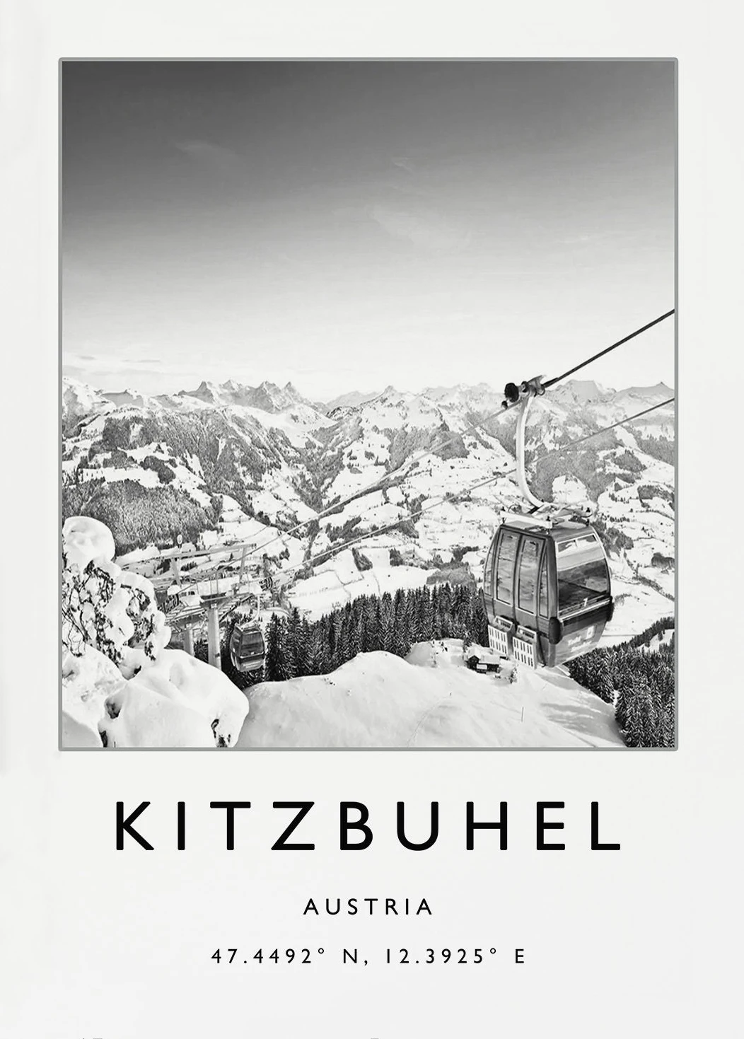 

Черно-белый настенный плакат "Горный крылышко"