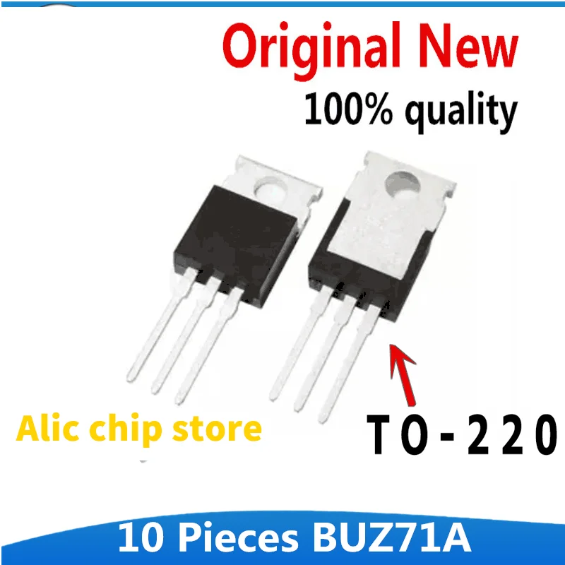 

10pcs BUZ71A TO-220 BUZ71 TO220 50V 13A N-Channel Power MOSFET