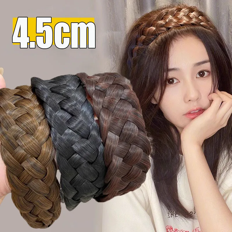 Женская крученая косичка ручной работы широкий обруч для волос с рыбьими косами