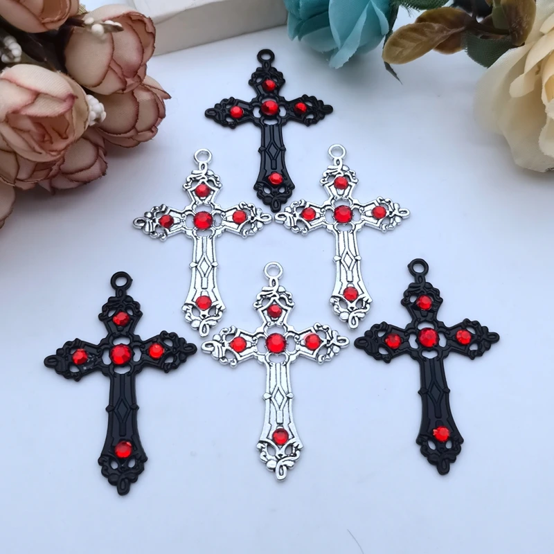 Серьги-подвески в готическом стиле, 55 х36 мм, 5 шт.