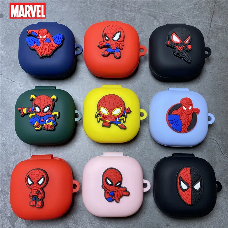 

Cartoon Marvel Earphone Case For Samsung Galaxy Buds 2/Live/Pro Silicone Bluetooth Eadbuds Charger Protective Cover With Hook