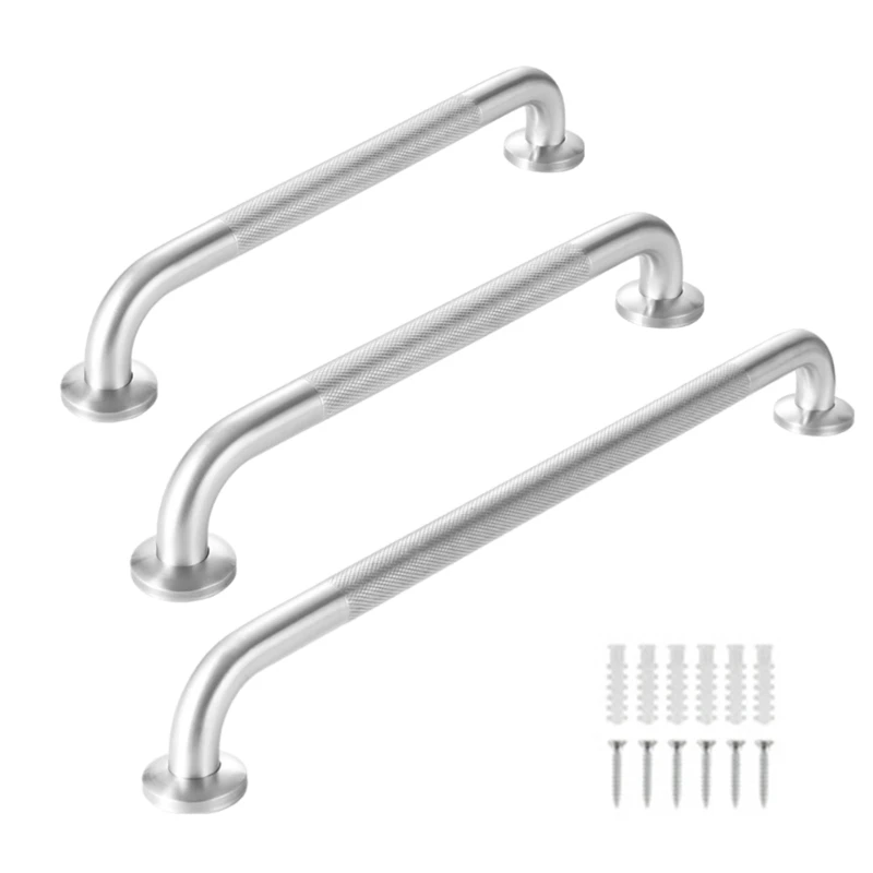 

Stainless Steel Anti Slip Shower Safety Support Handle Towel Rack for Bathroom Bathtub Kitchen Come With Mounted Screws